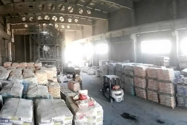 Production of dry mix mortar